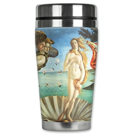 

Mugzie brand 20-Ounce MAX Stainless Steel Travel Mug with Insulated Wetsuit Cover - Botticelli: Venus