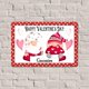 thumbnail image 3 of Letreros metálicos retro "Feliz Día de San Valentín, gnomos con corazón", placa de metal de 8 x 12, 3 of 3
