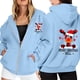 thumbnail image 1 of WILLBEST Sudadera con Capucha para Mujer, Estilo Casual, con Estampado Navideño, Cremallera, Manga Larga, Bolsillo y Cordón Ajustable Chica​​, 1 of 8