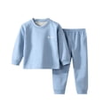 thumbnail image 2 of BXJX Girls Outfit Sets, 2 PC Long Sleeve Casual Crew Neck Pullover Tops and Pants Sets Sky Blue Size 11-12 T, 2 of 7