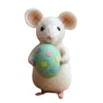 thumbnail image 1 of Mice Needle Felting Starter Kit, Felt Hanging Wool Easter Mouse Figurine, Wool Felt Mouse Craft Kit for Easter Basket Filler Spring Home Kitchen Room Window Party, 1 of 7