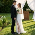 thumbnail image 3 of Ecetana Women's High Heel Sandals with Bow Strappy Chunky Heel Dress Shoes for Party Wedding, 3 of 7
