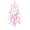 Pink, variant on Dream Catcher Double Circles with Lights Feather Home Decoration Ornament