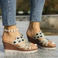 thumbnail image 2 of WILLBEST Sandalias De Mujer De Playa Sandalias De Cuña De Moda Para Mujer Sandalias De Cuña Con Tiras Y Tacones Altos, 2 of 7