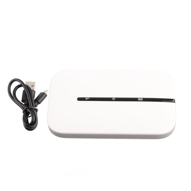 Enrutador WiFi 4G blanco con ranura para tarjeta SIM, hasta 10 usuarios, enrutador LTE 4G con batería de 2,4 GHz para teléfono, PC y tableta.