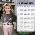 thumbnail image 7 of Garronmavis Cute Cat Long Sleeve Sweatshirt Versatile Casual Long Sleeve Fall Winter Tops Fashion Girls Pullover Crewneck Sweatshirt Polyester Spandex Fabric for Girls 5-6 Years Old, 7 of 7