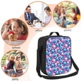 thumbnail image 5 of Lsque Blue Flower Skull Lunch Bag Lunch Box for Women Men Reusable Insulated Lunch Tote Bag,Leakproof Thermal Cooler Sack Food Handbags Case High Capacity, 5 of 9