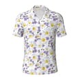 thumbnail image 2 of Daiia Daisies Flowers Pattern Men’s Polo Shirts,Solid Deck Shirt,Classic Fit, Breathable Cotton Polo for Casual and Sport Wear-4X-Large, 2 of 9