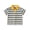 Yellow, variant on Kids Colorful Striped Polo Shirt Contrast Ribbed Collar Breathable Short Sleeve Preppy Top for Outdoor Activities PE Class & Weekend Travel Attire Purple 110