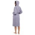 thumbnail image 6 of Women’s Waffle Weave Robe Ladies Hooded Bathrobe 100% Terry Cotton Spa Robes Gray S, 6 of 8