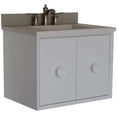 thumbnail image 6 of 31 in. Single Wooden Vanity  White with White Concrete Top Rectangle Sink, 6 of 10