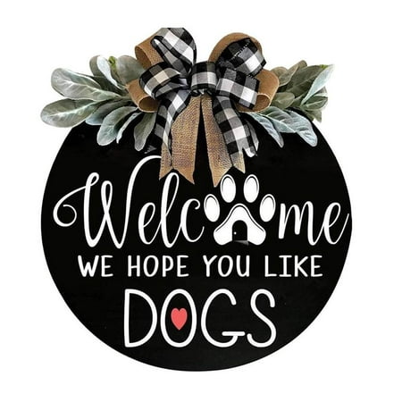 Welcome Sign Front Door Round Sign Welcome Sign Hanging Welcome Sign ...