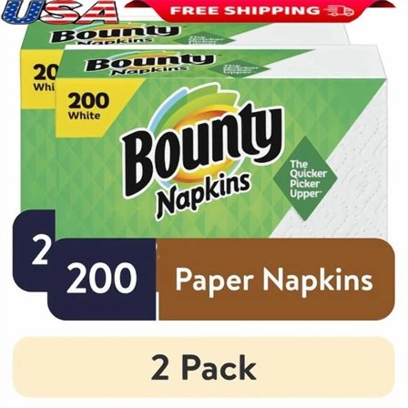 2 Pack Disposable Paper Napkins 400 Count Quick Mess Cleanup Family Celebrations