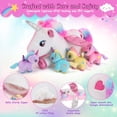 thumbnail image 4 of Animal de peluche, gnomantic, unicornio, mamá con 4 bebés y niñas de 3 a 8 años, 4 of 7