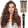 thumbnail image 1 of Plancha rizadora de pelo, rizador de 5 barriles, rizador de pelo de 0,6 pulgadas, herramienta de peinado de turmalina de cerámica con doble voltaje (0,6 pulgadas), 1 of 2