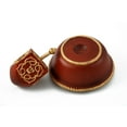 thumbnail image 2 of Festive Musical Dreidel with Wooden Base and Gold Accents - Amapola - SWISS, 2 of 2