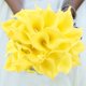 thumbnail image 3 of Ramo de novia de flor artificial de cala común, decoración del hogar para fiesta de deshierbe, color amarillo, 3 of 5