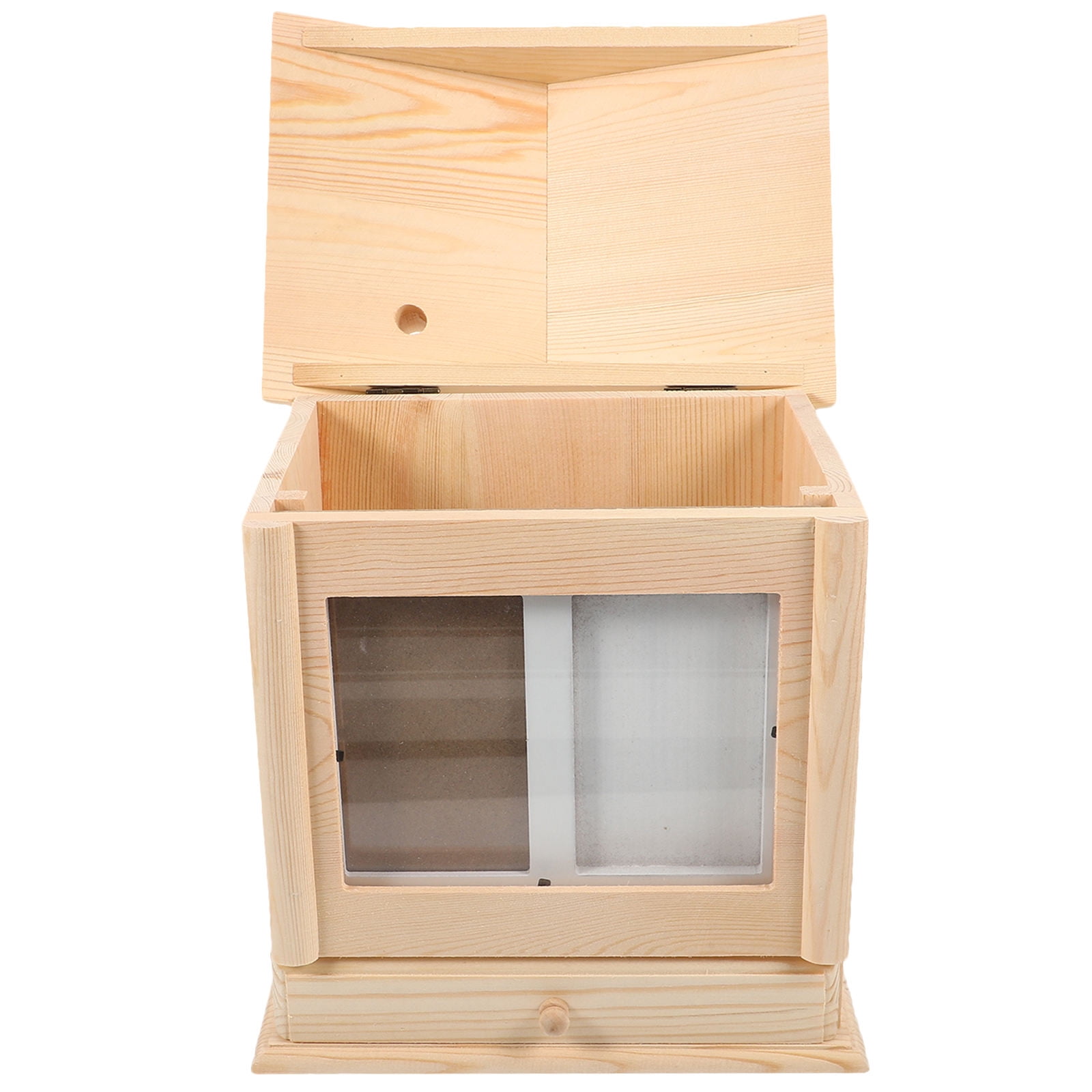 Worgeous Wood Pet Urn Memorial Urn Dog Cat Ashes Box House Design Wooden Urn for Pet Funeral