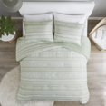Codi Soleil Aztec Bedding King Size, Sage Green Boho Folkloric Art