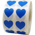 thumbnail image 1 of Blue Heart Stickers | 0.5" Inch Wide Labels | 1,000 Pack, 1 of 1