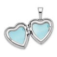 thumbnail image 5 of FB Jewels Sterling Silver Rhodium-plated Twisted Border 12mm Heart Locket, 5 of 5