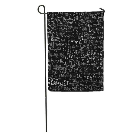 Physic Formula KDAGR Einstein Blackboard Physical Equations and Formulas Physics Theory Math Garden Flag Decorative Flag House Banner 12x18 inch ()