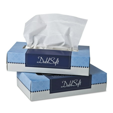 Dublsoft Facial Tissue, 2-Ply, 100 Per Box, 30 Boxes/carton
