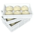 thumbnail image 4 of Buyitt Set of 4 Pizza Dough Proofing Box, Commericial Grade Dough Proofing Tray, Stackable Dough Proofing Container Pan, White, 4 of 6