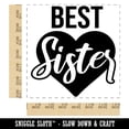 thumbnail image 2 of Best Sister in Heart Square Rubber Stamp Stamping Scrapbooking Crafting - Medium 1.75in, 2 of 7