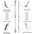 thumbnail image 4 of Cuticle Nipper ,with Cuticle Pusher Stainless Steel Cuticle Remover and Cutter Beauty Tool, for Fingernails and Toenails 3 PC(Colorful/Rose gold/Black/Sliver), 4 of 7