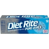 Diet Rite Pure Zero Cola Drinks, Caffeine Free, 12 fl oz, 12 Pack Cans ...