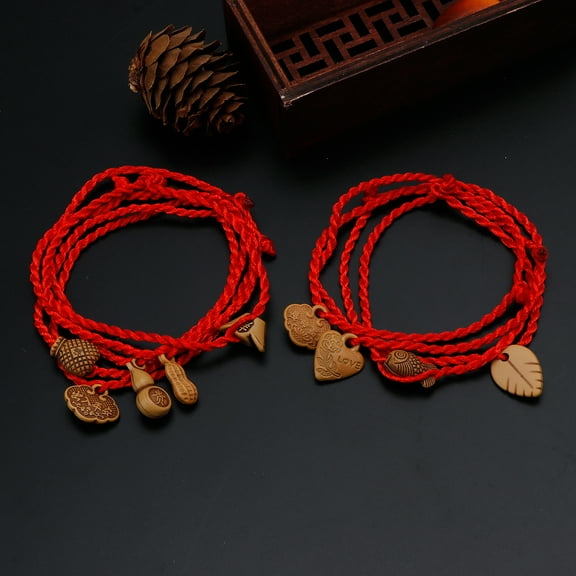 AOOOWER 10 Pcs Eye-catching Kabbalah Bracelet Knitting Red String String Bracelets DIY Jewelry Decoration Gift for Couple Friend
