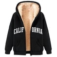 thumbnail image 2 of California Hoodie Fall Winter Fleece Lined Zip Up Hoodies with Pocket Streetwear Hooded Sweatshirt Hoodie Women Jacket, 2 of 6