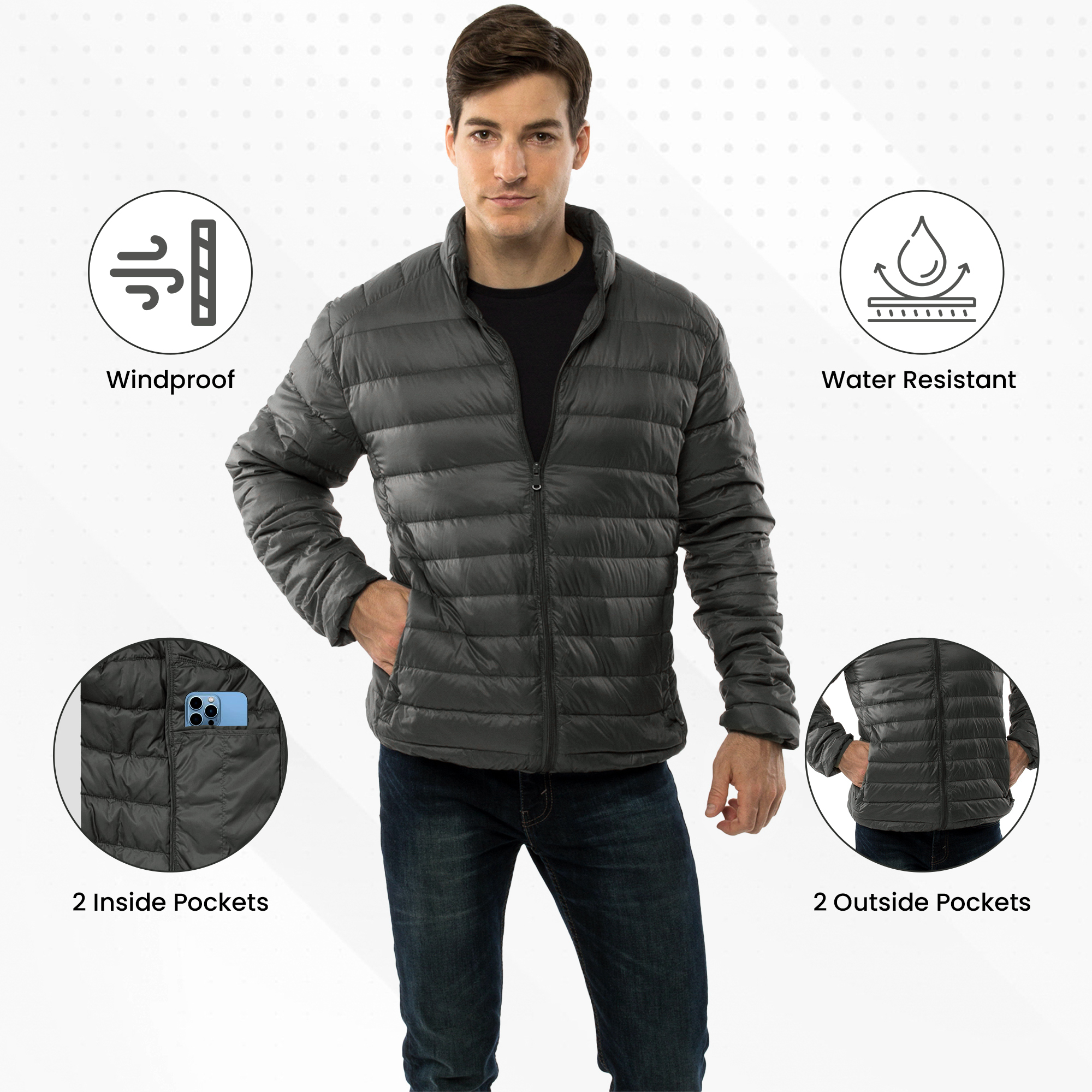 Alpine Swiss Men's Niko Puffer Jacket Down Alternative photo 2