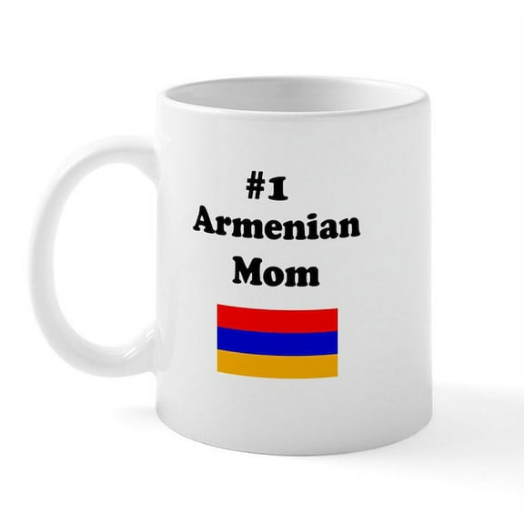 CafePress - #1 Armenian Mom Mug - 11 oz Ceramic Mug - Novelty Coffee Tea Cup