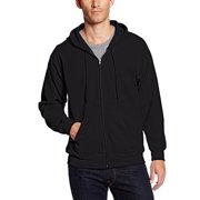 Hanes Men's Full Zip EcoSmart Fleece Hoodie, Black, Medium