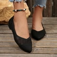 thumbnail image 6 of Black Women'S Flat Shoes With Flying Woven Mesh Breathable Pointed Toe Closed Toe One-Foot Style For Casual Spring And Summer Wear Mesh Comfort Fit, 6 of 9