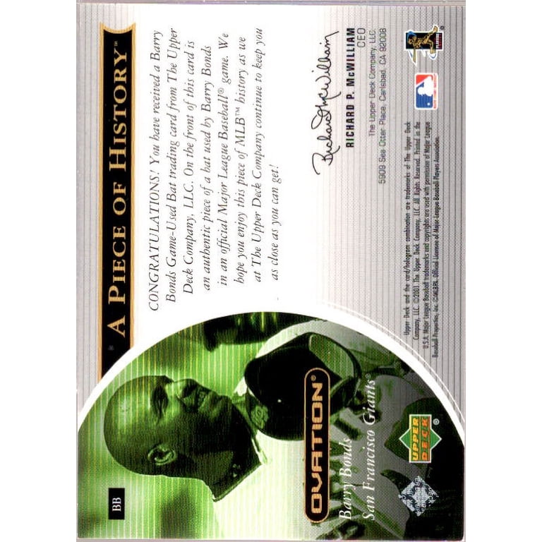 barry bonds holographic card Willie Mays & Autographed Black 660 Home Run Logo SAM Baseball Bat San Francisco Giants "Dated" WM Collection & MLB Holo #BB183445 Baseball - Barry Bonds Master