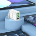 thumbnail image 3 of 5V 3.1A Smart Digital Display USB Charger, 3-Port Fast Charging Adapter for Smartphones/Tablets, Compact Portable, 3 of 5