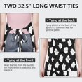 thumbnail image 6 of Black Halloween White Ghosts Apron-Garden Aprons for Women with Pockets-Cotton Linen Waterproof Kitchen Cooking Gardening Aprons Adjustable for Kitchen,Cooking,BBQ and Salon 32"x27", 6 of 7