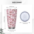 thumbnail image 4 of Fotbe Kawaii Pig Pattern 20 oz Tumbler Stainless Steel Vacuum Insulated Coffee Ice Cup Double Wall Travel Flask Leak-proof Coffee Cup-Straw Two-piece Set, 4 of 8
