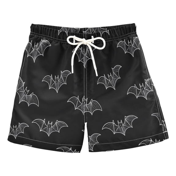 Black Bat Boys' Swim Trunks Beach Pool Shorts Quick Dry Soft Fabric Classic Fit