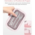 thumbnail image 2 of Lonchera Niño, Lonchera Bento Box para Niños de 3 Compartimentos con Cubiertos Portatiles, Tupper para Lunch Sellado Hermético Antiderrames, Contenedor de Bocadillos de Frutas para Picnic Escolar, 2 of 4