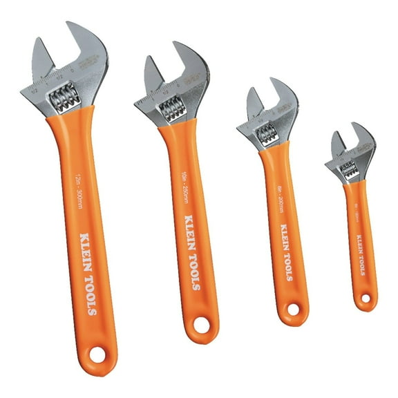 Klein Tools Extra-Capacity Adjustable Wrench Set 4Pc