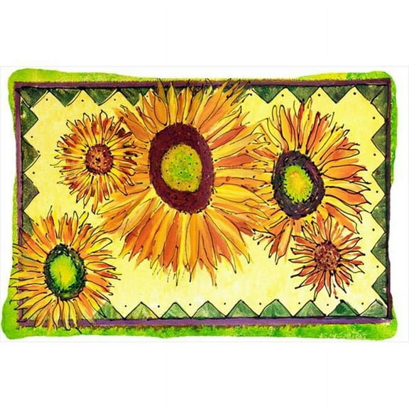 Flower - Sunflower Indoor & Outdoor Decorative Fabric Pillow - 12 x 16 in.