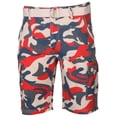 thumbnail image 2 of 9 Crowns Men's Camo Print Belted Cargo Shorts (Camo Tangerine, 30), 2 of 5
