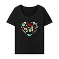 thumbnail image 1 of Camiseta de manga corta para mujer, camisa elegante con cuello redondo para mochilero en la calle XL, 1 of 7