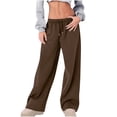 thumbnail image 2 of Buigttklop Wide Leg Sweatpants for Women Elastic High Waisted Baggy Sweat Pants Oversized Comfy Loose Joggers with Pockets, 2 of 5