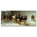 Trademark Fine Art "Snowballing 1865" Canvas Art by John Morgan, 14x32