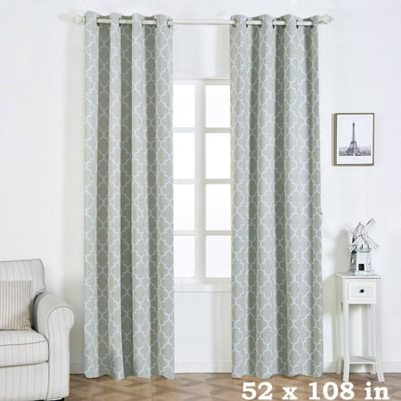 Balsacircle 52 X 108 Inch Lattice Design Curtains Drapes Panels